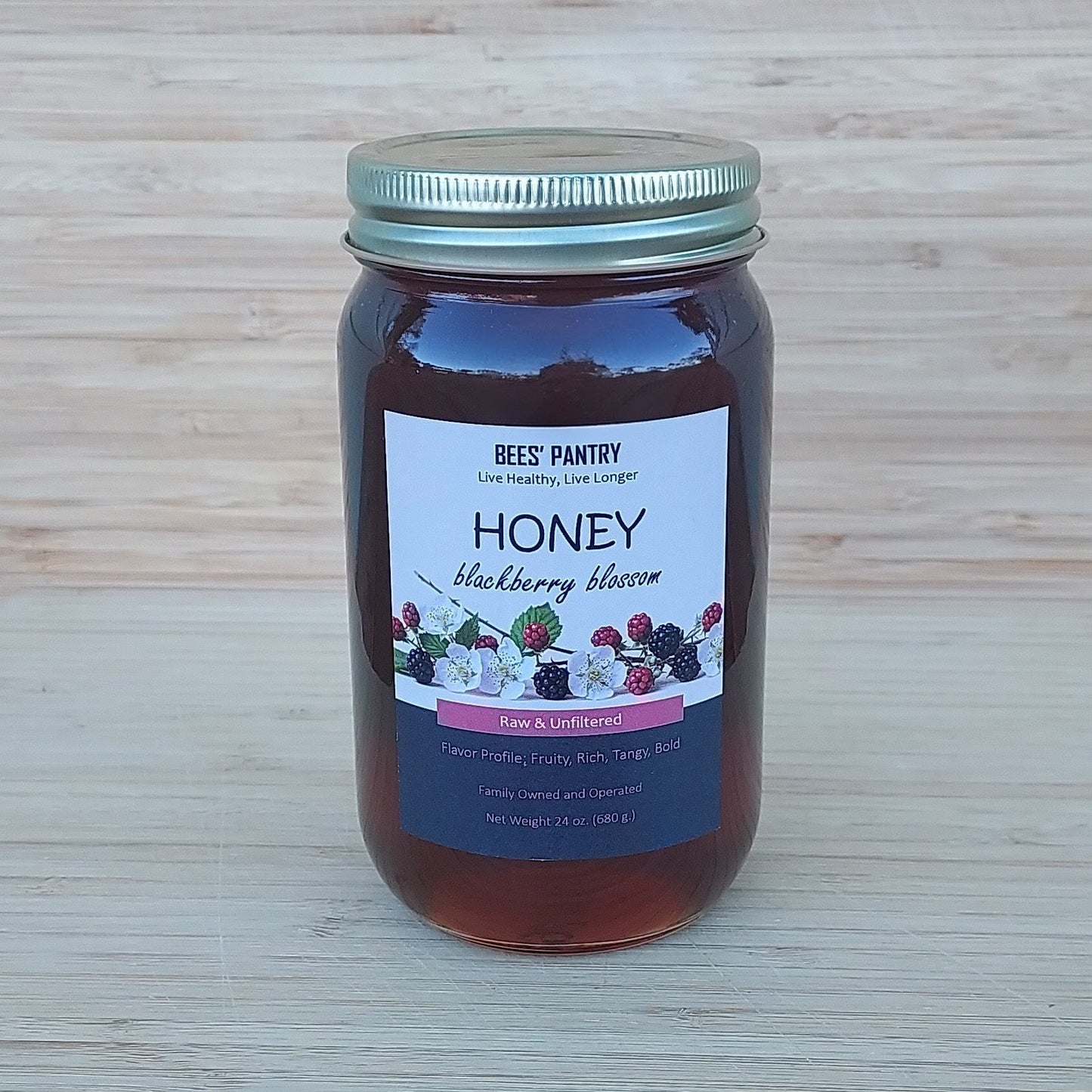 Raw Blackberry Honey 24 oz.